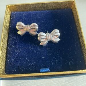 Sterling Silver Bow Post Earrings